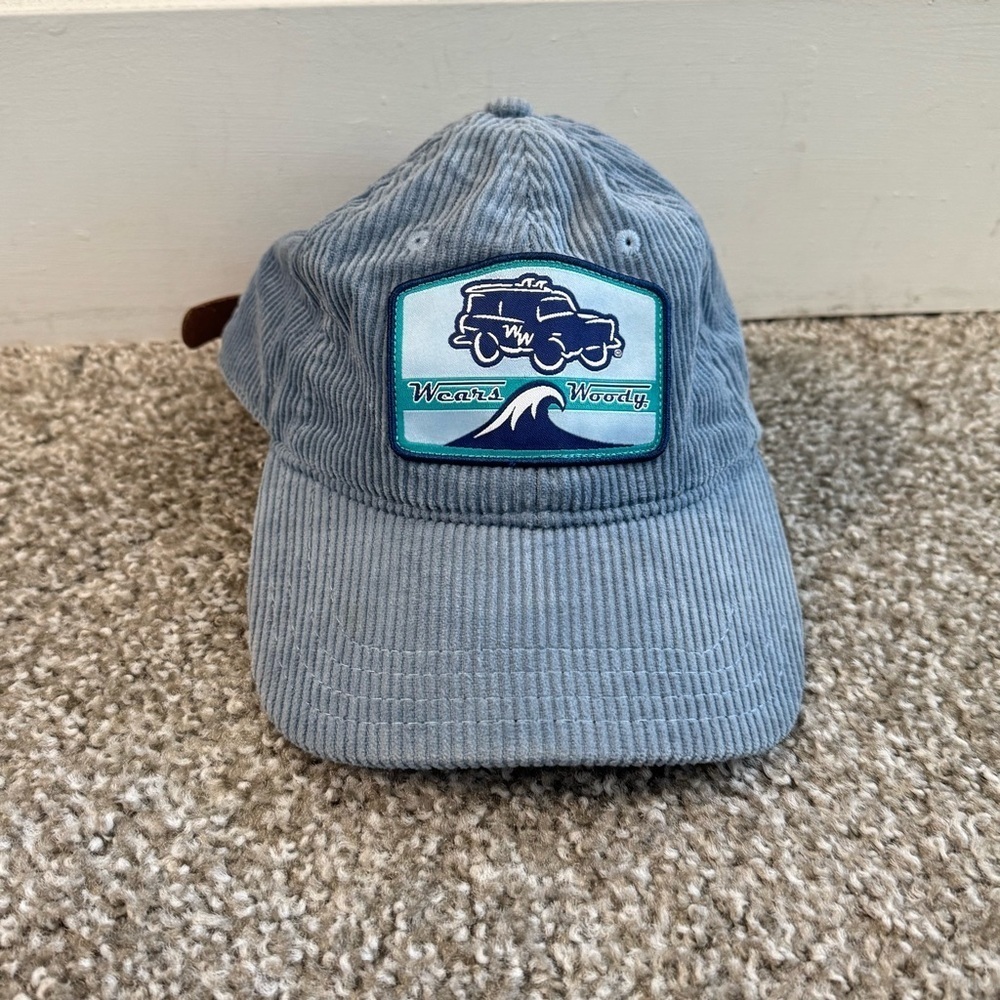 Wearswoody Women's‎ One Size Blue Corduroy Beach Cruiser Trucker Hat Adjustable